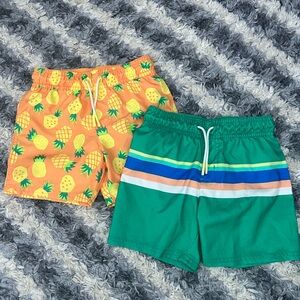 Cat & Jack Green and Orange Swim Shorts